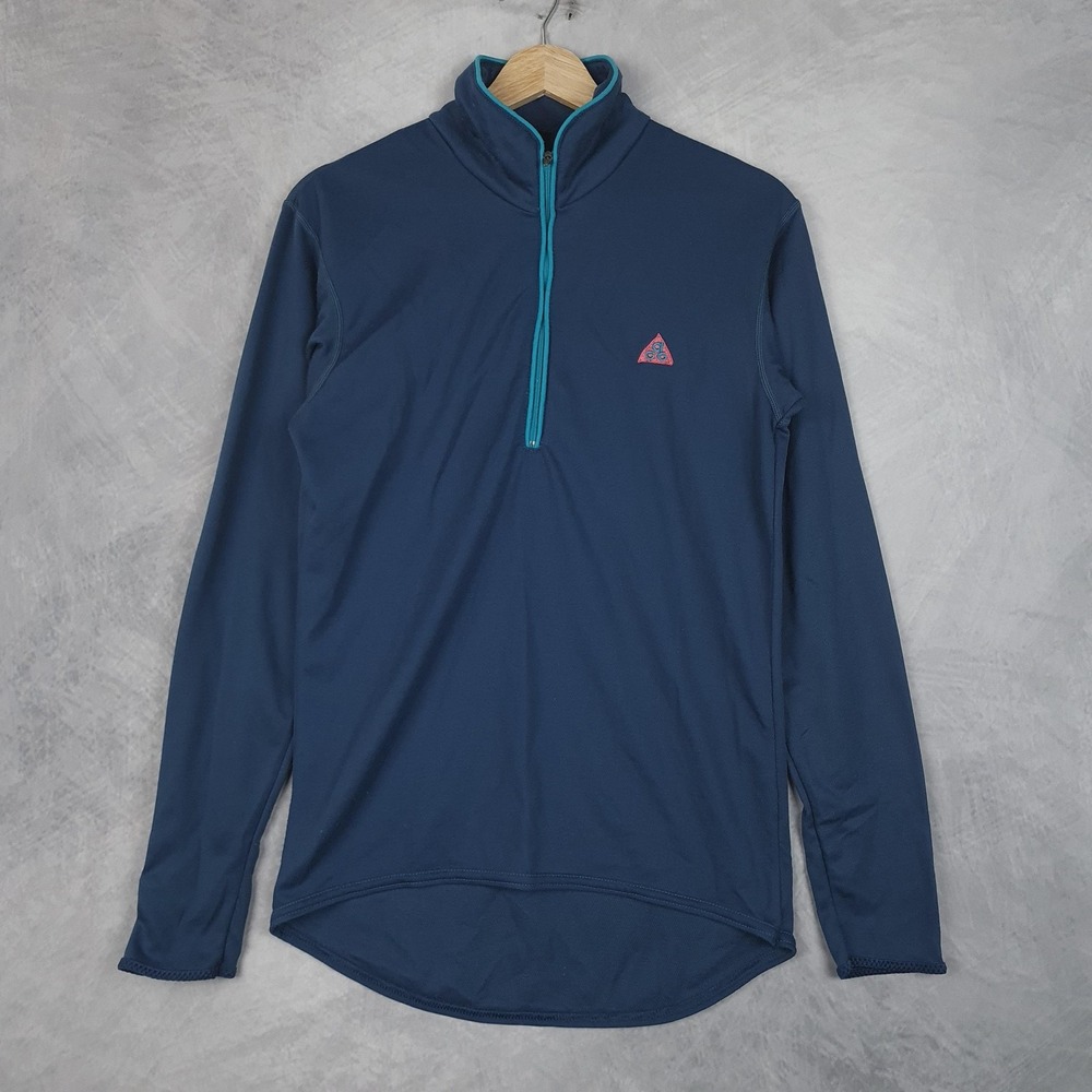 Vintage Nike ACG Pullover Womens Medium Blue Quarter Zip Made in USA Hiking 90s